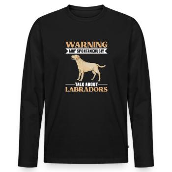 Labrador Retriever jaune - T-shirt manches longues Premium bio Homme - noir - Devant - Nico (187cm)