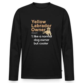 Labrador Retriever jaune - T-shirt manches longues Premium bio Homme - noir - Devant - Nico (187cm)