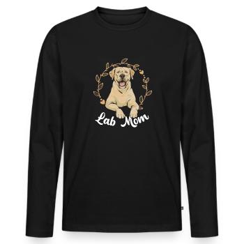 Labrador Retriever jaune - T-shirt manches longues Premium bio Homme - noir - Devant - Nico (187cm)