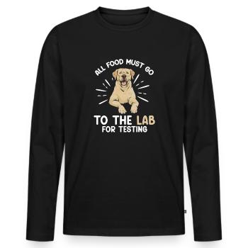 Labrador Retriever jaune - T-shirt manches longues Premium bio Homme - noir - Devant - Nico (187cm)