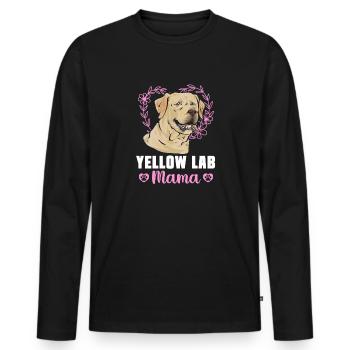 Labrador Retriever jaune - T-shirt manches longues Premium bio Homme - noir - Devant - Nico (187cm)