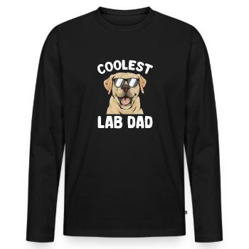 Labrador Retriever jaune - T-shirt manches longues Premium bio Homme - noir - Devant - Nico (187cm)