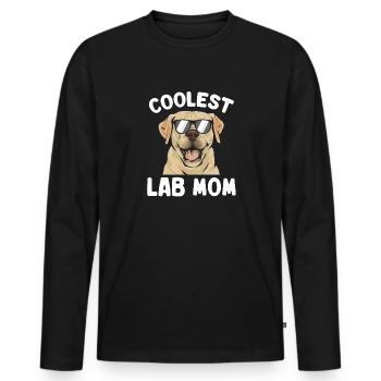Labrador Retriever jaune - T-shirt manches longues Premium bio Homme - noir - Devant - Nico (187cm)