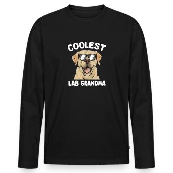 Labrador Retriever jaune - T-shirt manches longues Premium bio Homme - noir - Devant - Nico (187cm)