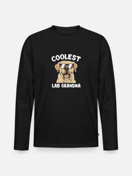 Yellow Labrador Retriever - Men's Premium Organic Long Sleeve Shirt - black
