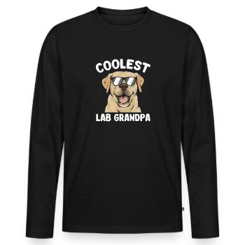 Labrador Retriever jaune - T-shirt manches longues Premium bio Homme - noir - Devant - Nico (187cm)