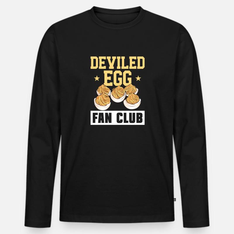 Stuffed Eggs Deviled Eggs - Men's Premium Organic Long Sleeve Shirt - black