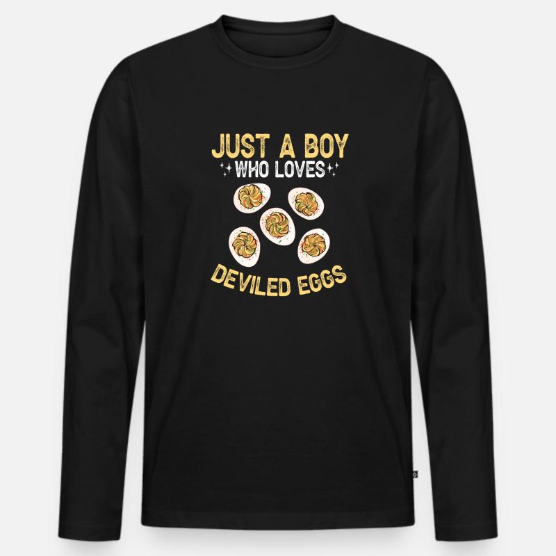 Stuffed Eggs Deviled Eggs Men's Premium Organic Long Sleeve Shirt