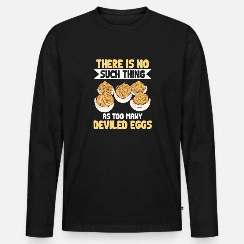 Stuffed Eggs Deviled Eggs - Men's Premium Organic Long Sleeve Shirt - black