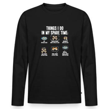 Stuffed Eggs Deviled Eggs - Men's Premium Organic Long Sleeve Shirt - black - Front - Nico (187cm)