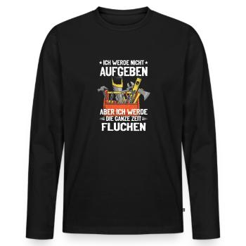 Artisan N’abandonnez jamais, jurez de manière créative ! - T-shirt manches longues Premium bio Homme - noir - Devant - Nico (187cm)