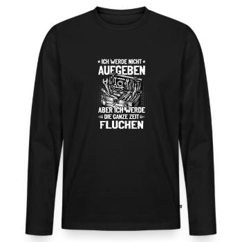 Artisan N’abandonnez jamais, jurez de manière créative ! - T-shirt manches longues Premium bio Homme - noir - Devant - Nico (187cm)