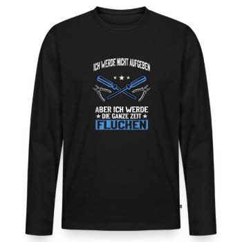 Artisan N’abandonnez jamais, jurez de manière créative ! - T-shirt manches longues Premium bio Homme - noir - Devant - Nico (187cm)