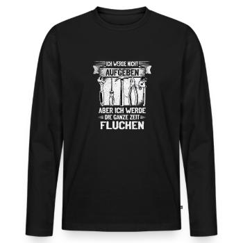 Artisan N’abandonnez jamais, jurez de manière créative ! - T-shirt manches longues Premium bio Homme - noir - Devant - Nico (187cm)
