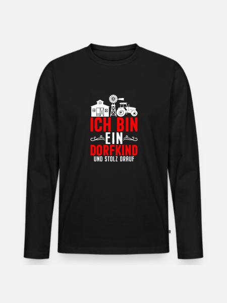 Village kid proud of it - Men's Premium Organic Long Sleeve Shirt - black