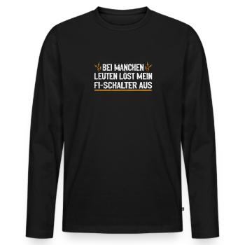 Mon RCD et moi plaisantons avec voltage - T-shirt manches longues Premium bio Homme - noir - Devant - Nico (187cm)