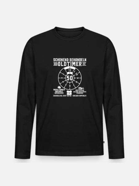 Geburtstag 50 Jahre - Männer Premium Bio Langarmshirt - Schwarz