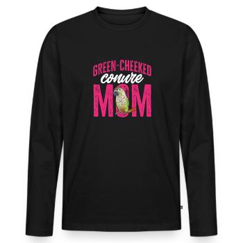 Molina Parakeet Parrot Bird Parakeet - Men's Premium Organic Long Sleeve Shirt - black - Front - Nico (187cm)