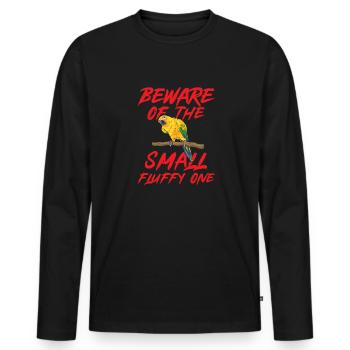 Parakeet, Parrot, Parakeet, Bird - Men's Premium Organic Long Sleeve Shirt - black - Front - Nico (187cm)