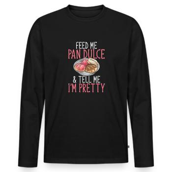 Concha Hispanic Mexikanisch Pan Dulce - Männer Premium Bio Langarmshirt - Schwarz - Vorne - Nico (187cm)