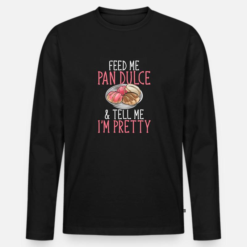 Concha Hispanic Mexikanisch Pan Dulce - Männer Premium Bio Langarmshirt - Schwarz
