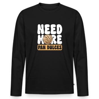 Concha Hispanic Mexikanisch Pan Dulce - Männer Premium Bio Langarmshirt - Schwarz - Vorne - Nico (187cm)