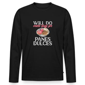 Concha Hispanic Mexikanisch Pan Dulce - Männer Premium Bio Langarmshirt - Schwarz - Vorne - Nico (187cm)