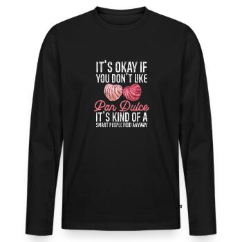 Concha Hispanic Mexican Pan Dulce - Men's Premium Organic Long Sleeve Shirt - black - Front - Nico (187cm)