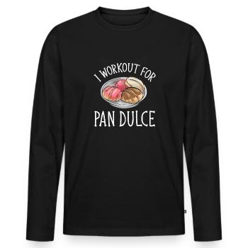 Concha Hispanic Mexican Pan Dulce - Men's Premium Organic Long Sleeve Shirt - black - Front - Nico (187cm)