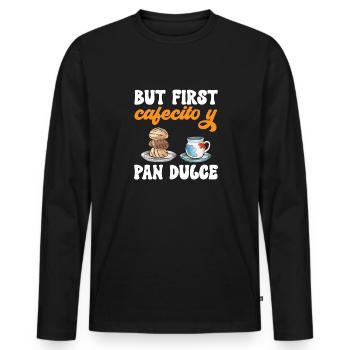 Concha Hispanic Mexikanisch Pan Dulce - Männer Premium Bio Langarmshirt - Schwarz - Vorne - Nico (187cm)
