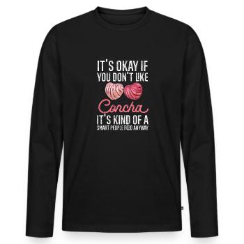 Concha Hispanic Mexikanisch Pan Dulce - Männer Premium Bio Langarmshirt - Schwarz - Vorne - Nico (187cm)