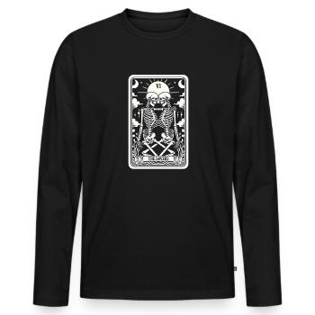 Tarot Card The Lovers VI, Tarot Card Skeletons - Men's Premium Organic Long Sleeve Shirt - black - Front - Nico (187cm)