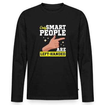 Southpaw - Men's Premium Organic Long Sleeve Shirt - black - Front - Nico (187cm)