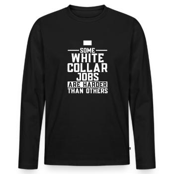 Prêtre prêtre chrétien catholique - T-shirt manches longues Premium bio Homme - noir - Devant - Nico (187cm)