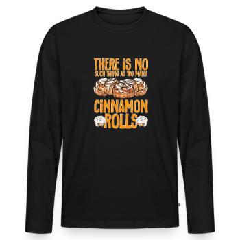 Zimtschnecke - Männer Premium Bio Langarmshirt - Schwarz - Vorne - Nico (187cm)
