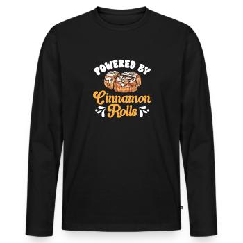 Cinnamon roll - Men's Premium Organic Long Sleeve Shirt - black - Front - Nico (187cm)