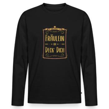 Conte de fées ambigu - T-shirt manches longues Premium bio Homme - noir - Devant - Nico (187cm)