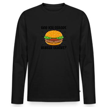 Burgers, hamburgers and cheeseburgers Fast food - Men's Premium Organic Long Sleeve Shirt - black - Front - Nico (187cm)