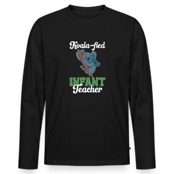 Kindergarten Teacher Daycare Center Educator - Men's Premium Organic Long Sleeve Shirt - black - Front - Nico (187cm)