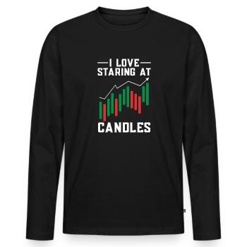 Trading Krypto Aktienmarkt Investor Day Trader - Männer Premium Bio Langarmshirt - Schwarz - Vorne - Nico (187cm)
