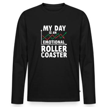 Trading Krypto Aktienmarkt Investor Day Trader - Männer Premium Bio Langarmshirt - Schwarz - Vorne - Nico (187cm)