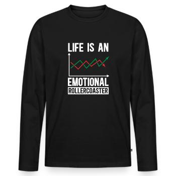 Trading Krypto Aktienmarkt Investor Day Trader - Männer Premium Bio Langarmshirt - Schwarz - Vorne - Nico (187cm)
