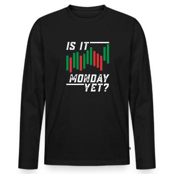 Trading Krypto Aktienmarkt Investor Day Trader - Männer Premium Bio Langarmshirt - Schwarz - Vorne - Nico (187cm)
