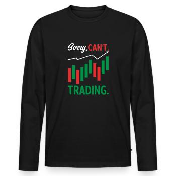 Trading Krypto Aktienmarkt Investor Day Trader - Männer Premium Bio Langarmshirt - Schwarz - Vorne - Nico (187cm)