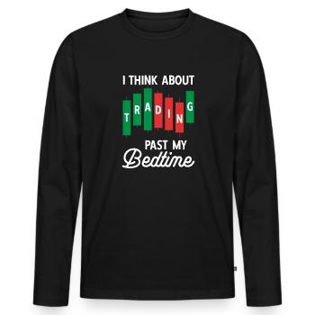 Trading Krypto Aktienmarkt Investor Day Trader - Männer Premium Bio Langarmshirt - Schwarz - Vorne - Nico (187cm)