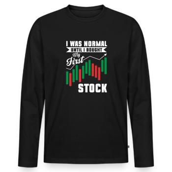 Trading Crypto Stock Market Investor Day Trader - T-shirt manches longues Premium bio Homme - noir - Devant - Nico (187cm)