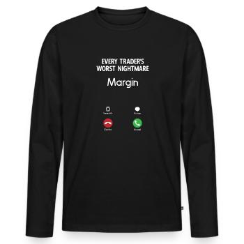 Trading Crypto Stock Market Investor Day Trader - T-shirt manches longues Premium bio Homme - noir - Devant - Nico (187cm)