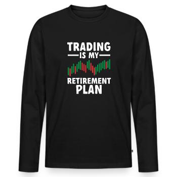 Trading Crypto Stock Market Investor Day Trader - T-shirt manches longues Premium bio Homme - noir - Devant - Nico (187cm)