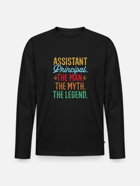 Deputy Principal - Men's Premium Organic Long Sleeve Shirt - black