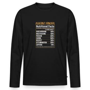 Stellvertretende Schulleiterin - Männer Premium Bio Langarmshirt - Schwarz - Vorne - Nico (187cm)